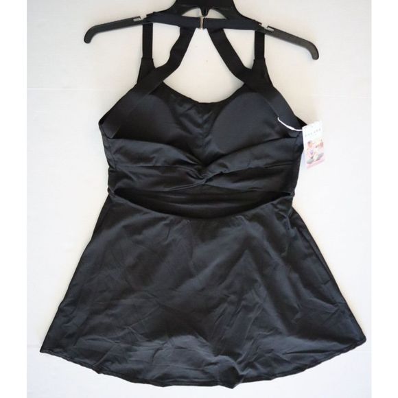 Halara Womens Sz XL Black Play It My Way 2-in-1 Mini Twist Back Activewear Dress - Picture 4 of 8